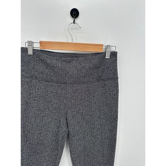 Athleta Delancey Herringbone Tight Leggings Women Medium Black White Workout - Picture 4 of 6